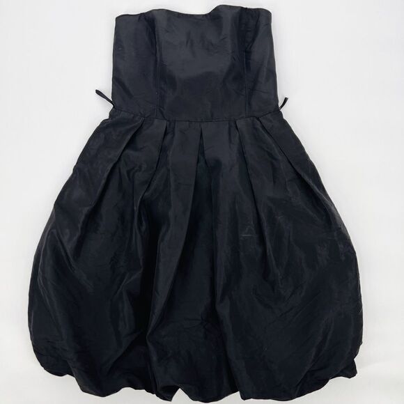Zara Basic Black Strapless Balloon Cocktail Dress Sz S - Picture 3 of 6